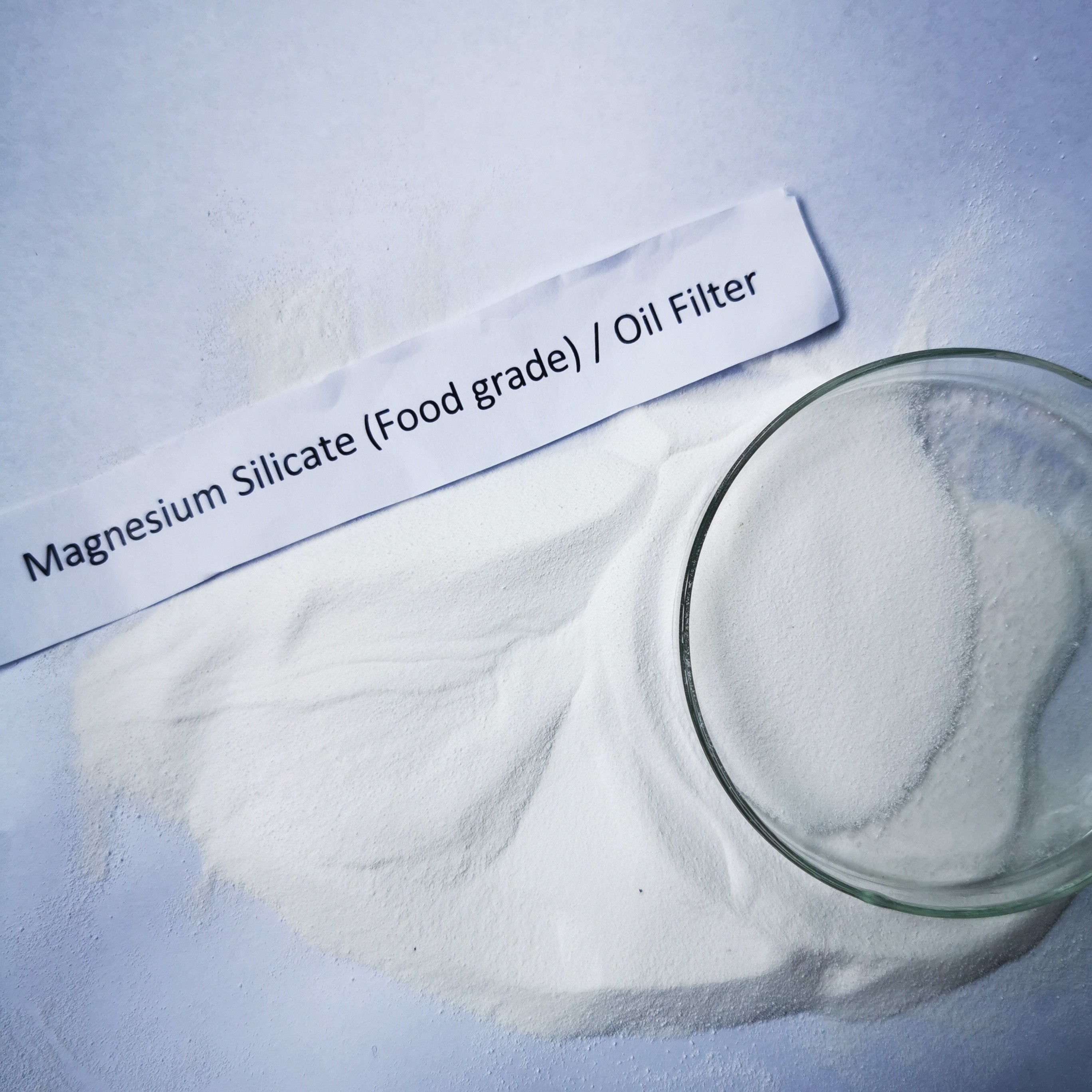 Kızarmış Gıdalar İçin Magnezyum Silikat Yağı Filtre Tozu Beyaz Parçacık Formu